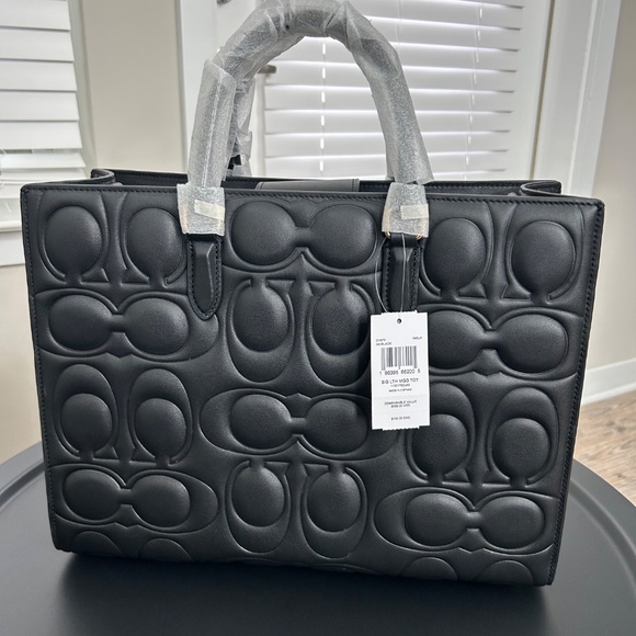 Coach Maggie Tote Bag In Signature Leather - Picture 7 of 11